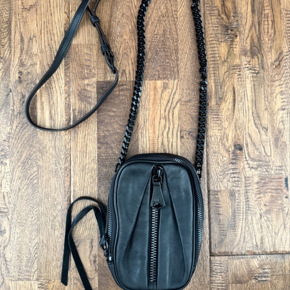 New Aimee Kestenberg Tamitha Crossbody Bag Biker Chain Phone Gunmetal - Picture 3 of 11